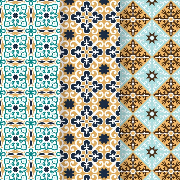 Collection de motifs arabes ornementaux