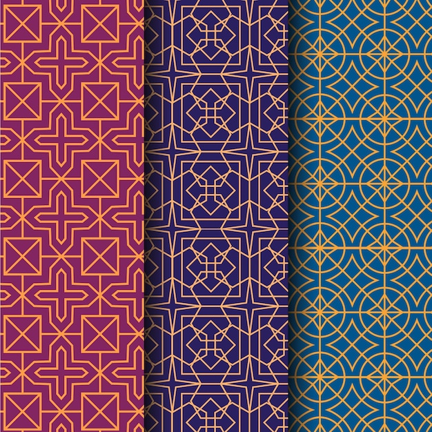Collection de motifs arabes