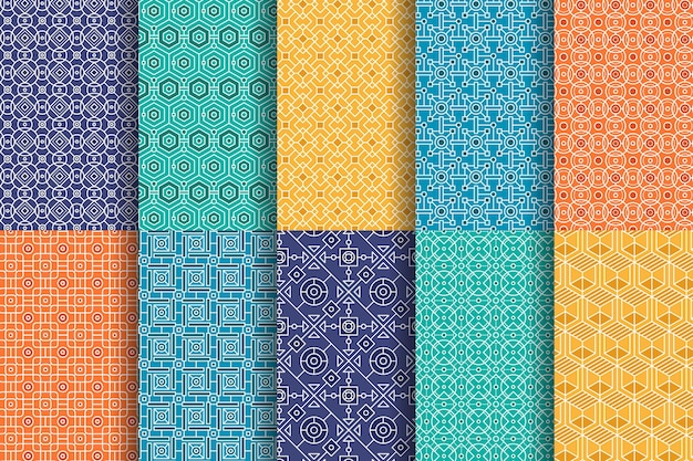 Collection de motifs arabes