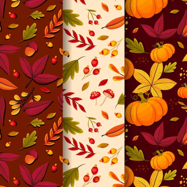 Collection De Motifs D'automne