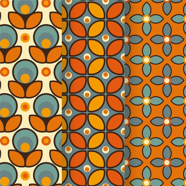Collection de motifs géométriques colorés