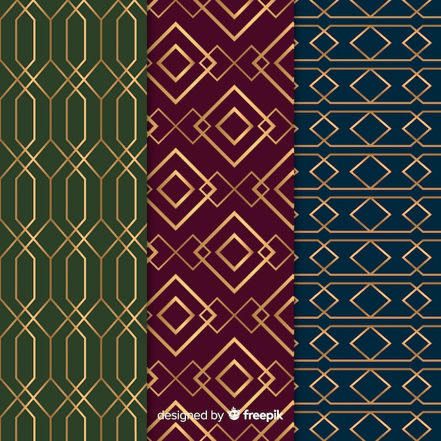 Collection De Motifs Géométriques De Luxe