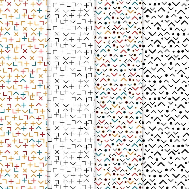 Collection De Motifs Géométriques Minimes