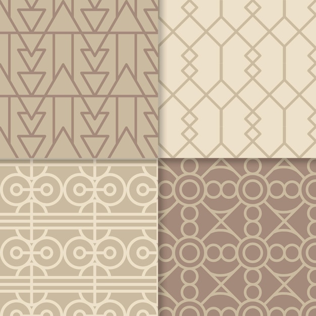 Collection De Motifs Géométriques Minimes