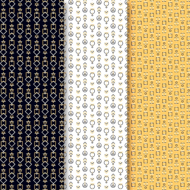 Collection de motifs géométriques minimes