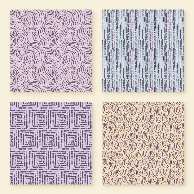 Collection de motifs de lignes arrondies