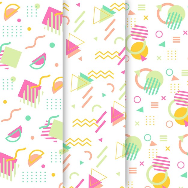 Collection de motifs Memphis