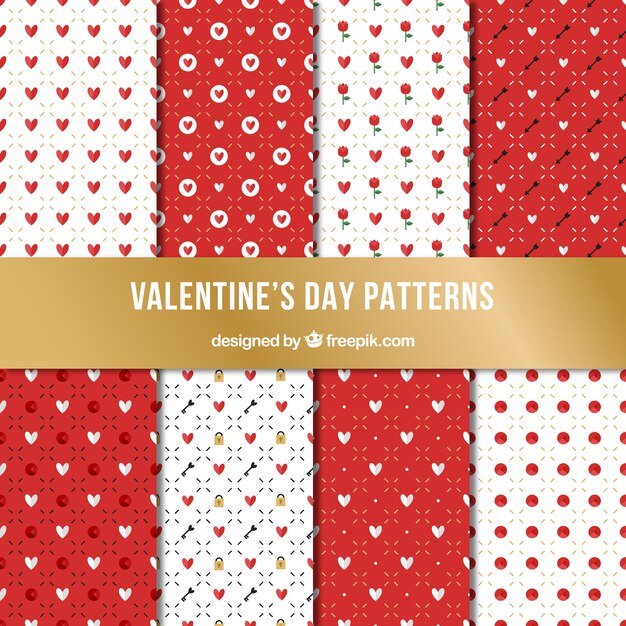 Collection de motifs de plat Saint Valentin