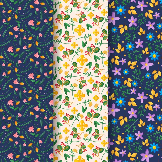 Collection de motifs de printemps