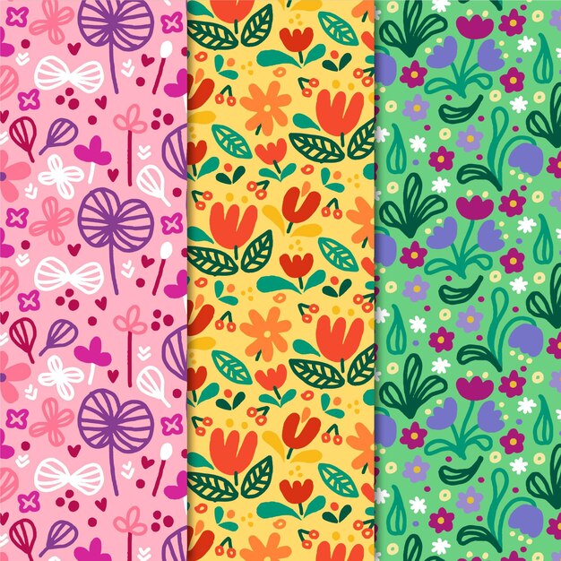 Collection De Motifs De Printemps