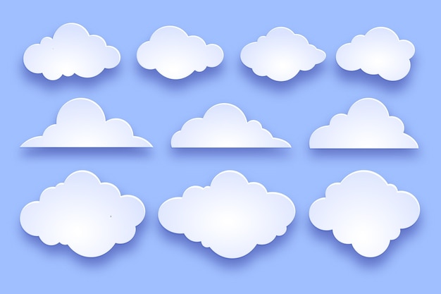 Collection De Nuages Plats