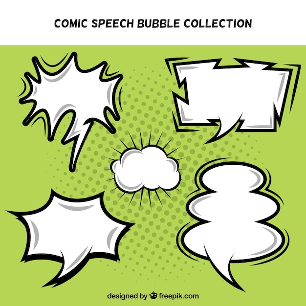 Collection de parole irrégulière bulles