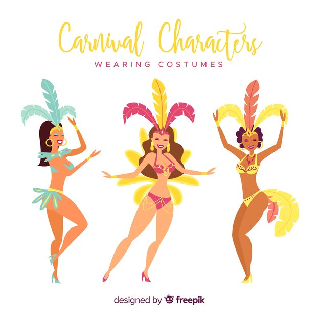 Collection De Personnages De Carnaval