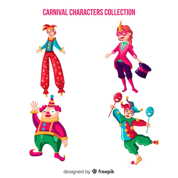 Collection de personnages de cirque Carnival