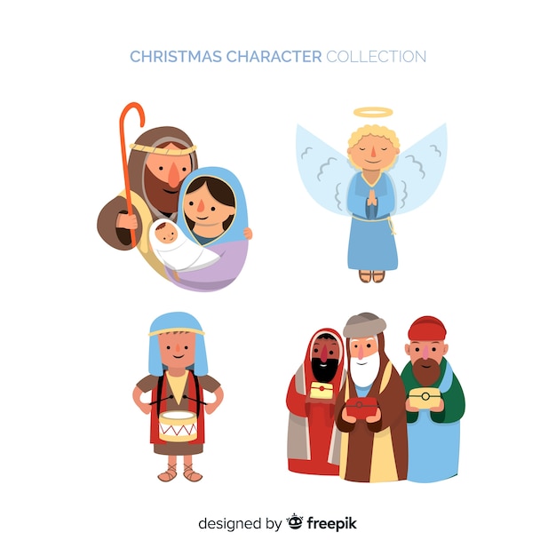 Collection De Personnages De Noël Créatifs