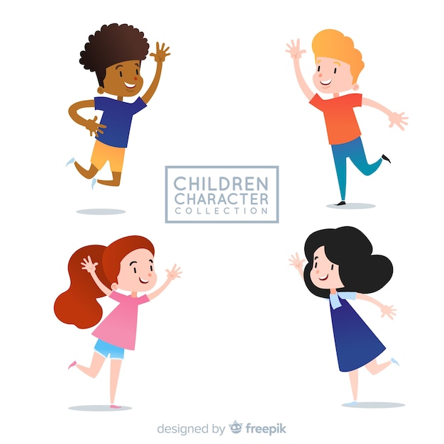 Collection de personnages pour la journée des enfants