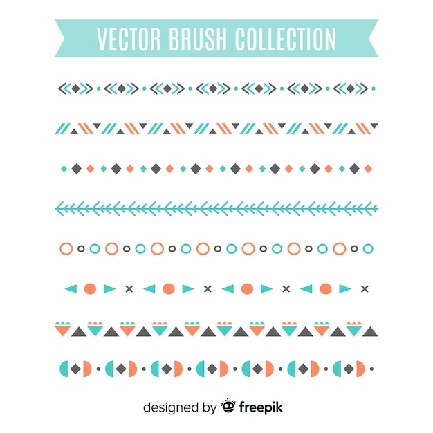 Vecteur gratuit collection de pinceaux illustrator