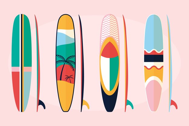 Collection de planches sup design plat