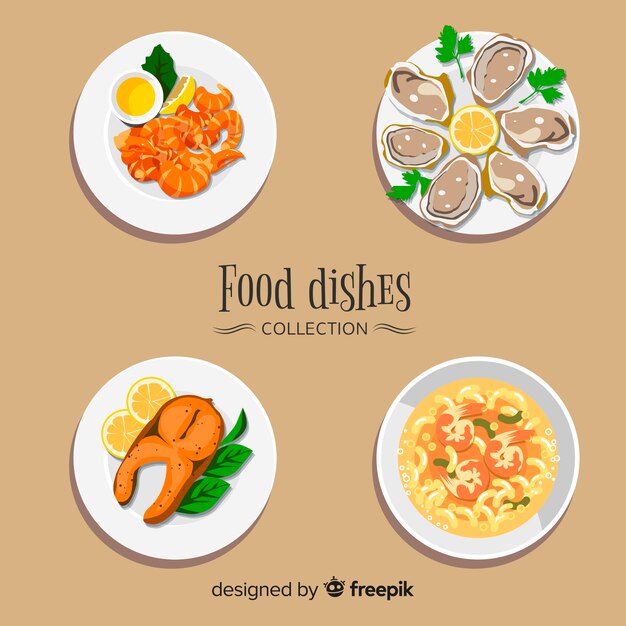 Collection de plats