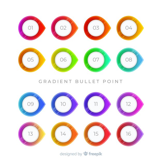 Collection de points de balle dégradés