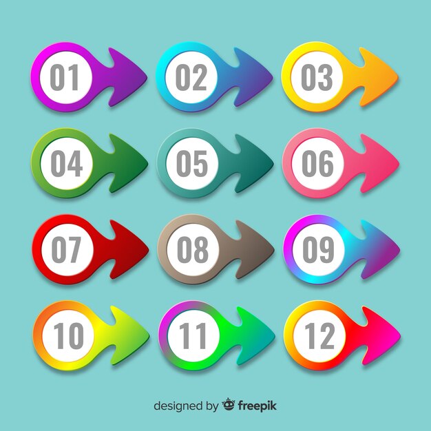 Collection de points de balle dégradés