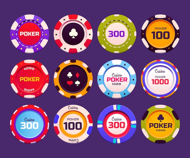 Vecteur gratuit collection de poker de casino créatif
