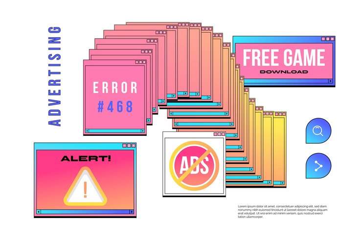 Vecteur gratuit collection pop-up de couleur dégradée