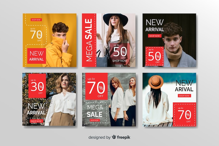 Vecteur gratuit collection de post instagram instagram