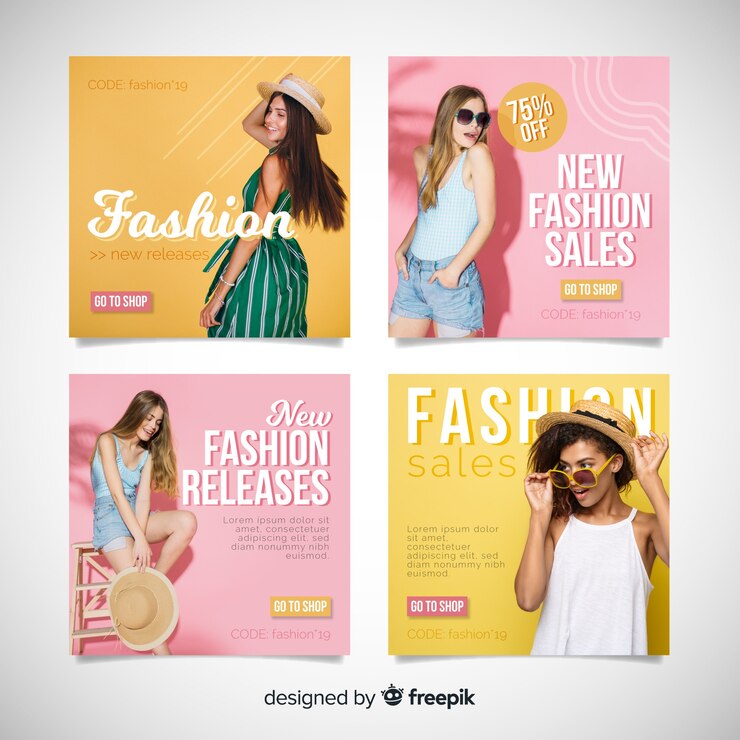 Vecteur gratuit collection de post instagram instagram