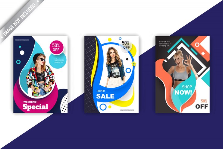 Vecteur gratuit collection de prospectus de vente