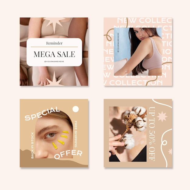 Collection De Publications Instagram Boho Avec Photo