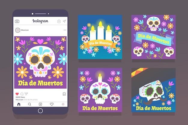 Collection De Publications Instagram De Dia De Muertos