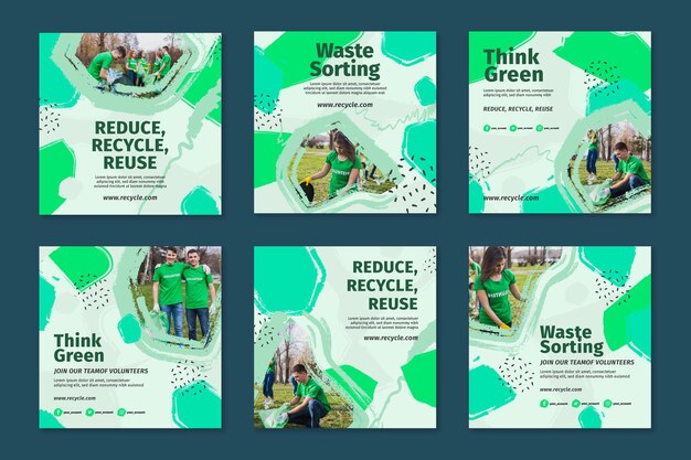 Collection de publications Instagram sur l'environnement
