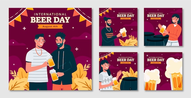 Collection De Publications Instagram De La Journée Internationale De La Bière