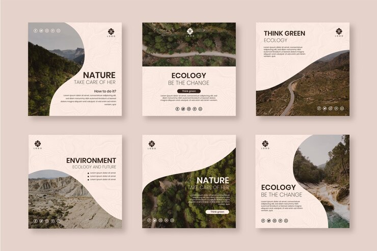 Vecteur gratuit collection de publications instagram de la journée mondiale de l'environnement plat