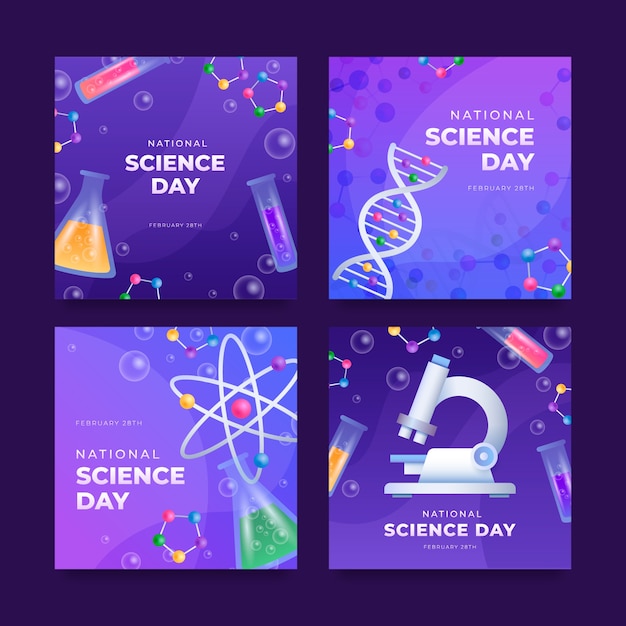 Collection De Publications Instagram De La Journée Nationale De La Science Dégradée