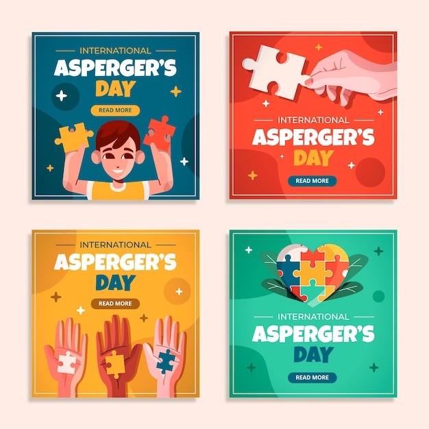 Collection De Publications Instagram Pour La Journée Internationale D'asperger