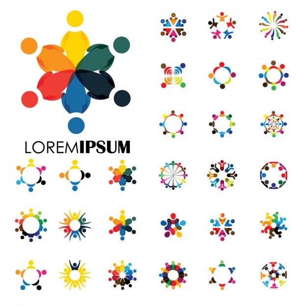 Vecteur gratuit collection résumé des logos