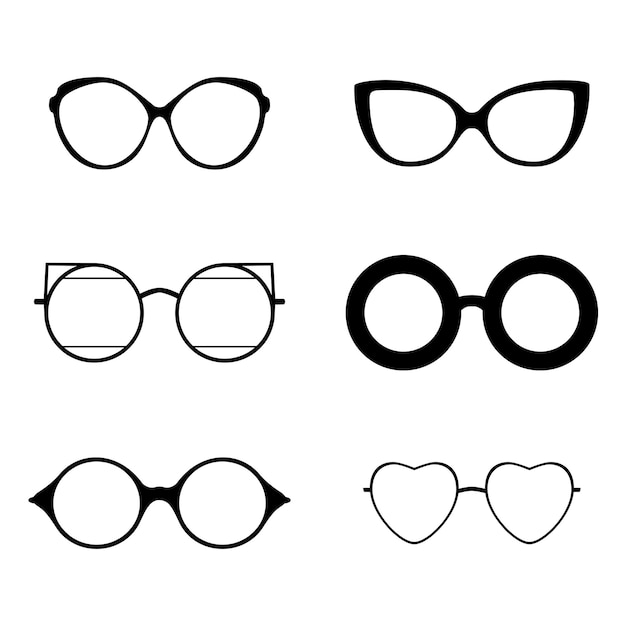 Collection rétro de diverses lunettes
