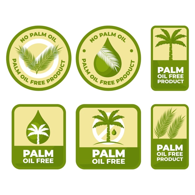 Collection de signes d'huile de palme