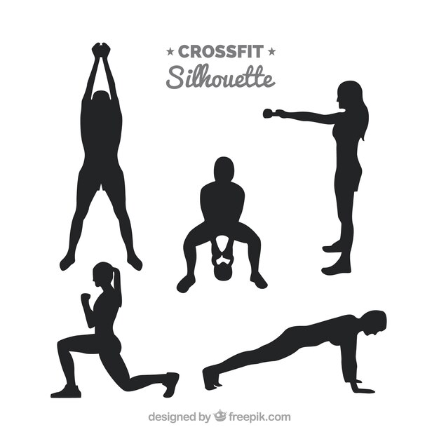 Collection de silhouettes de forme physique