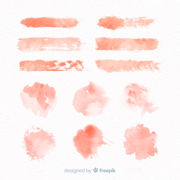 Collection splash aquarelle pêche