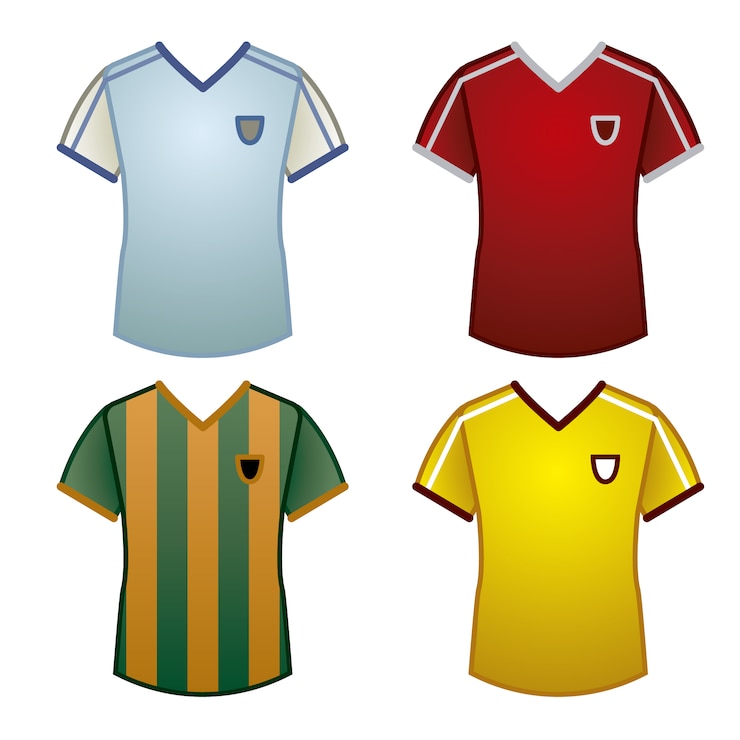 Vecteur gratuit collection sportive de t-shirt