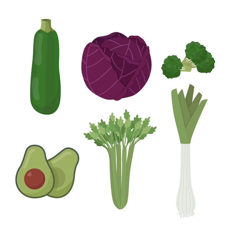 Vecteur gratuit collection de superaliments
