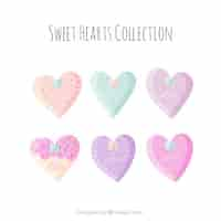 Vecteur gratuit collection sweet hearts