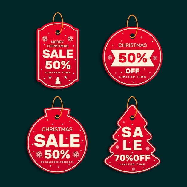 Collection De Tage De Vente De Noël