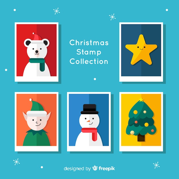 Collection De Timbres De Noël