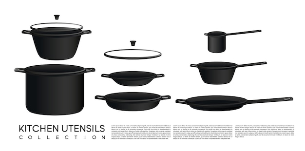 Collection d'ustensiles de cuisine Sketch