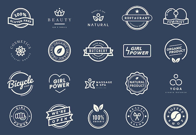 Collection De Vecteurs De Logo Et De Badge Vecteur gratuit