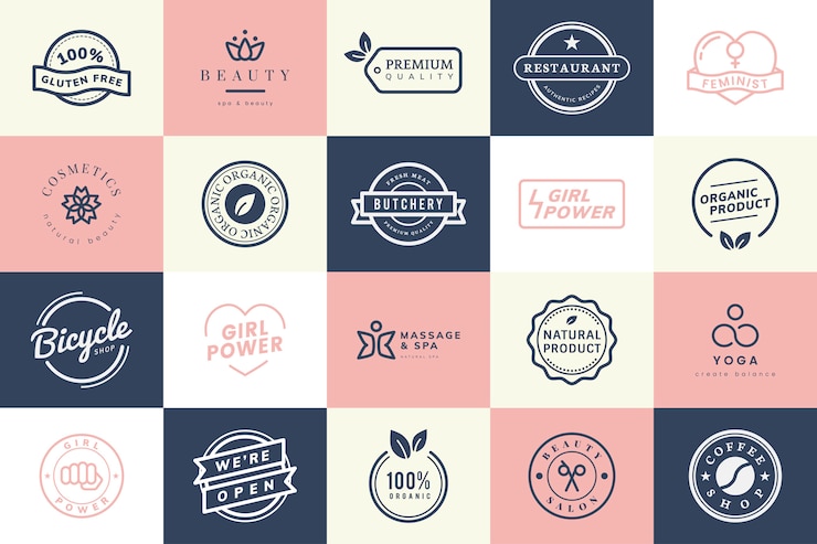 Vecteur gratuit collection de vecteurs de logo et de badge